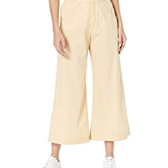 Free People Menorca Cropped Solid Poplin Pants Gosling SIZE 0 NWT - Picture 2 of 4